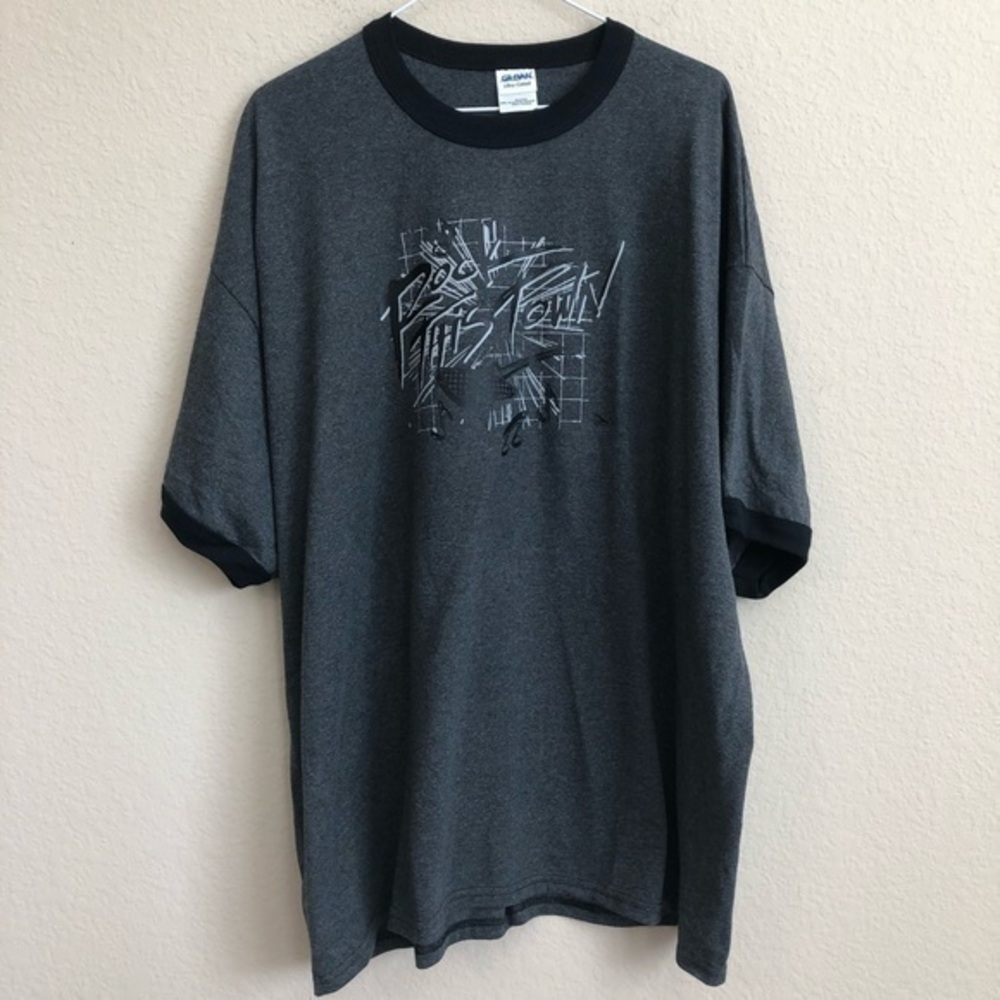 Vintage Rock This Town Iron-On On New Ringer Short Sleeve T-Shirt Stray Cats